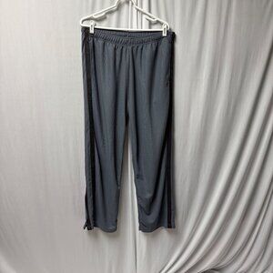 Energy Zone Mens Athletic Pants Size XL Gray Side Stripes Track Gym Casual Comfy